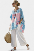 Tina - Essential Comfortable Linen Top and Bamboo Striped Pants