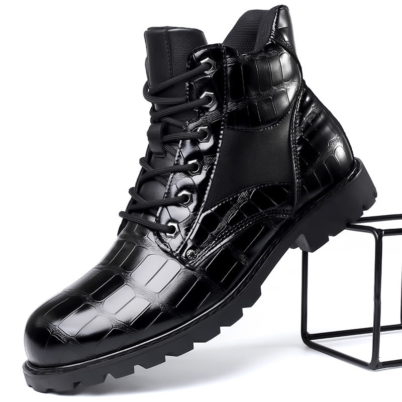 Dante - Croc Leather-Look Boots