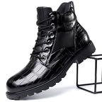 Dante - Croc Leather-Look Boots
