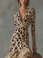 Carmella - Leopard Print Dress with Ruffles