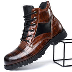 Dante - Croc Leather-Look Boots