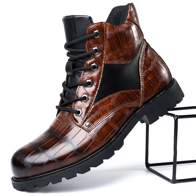 Dante - Croc Leather-Look Boots