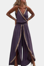 Addison - Backless Gold-Detail Jumpsuit