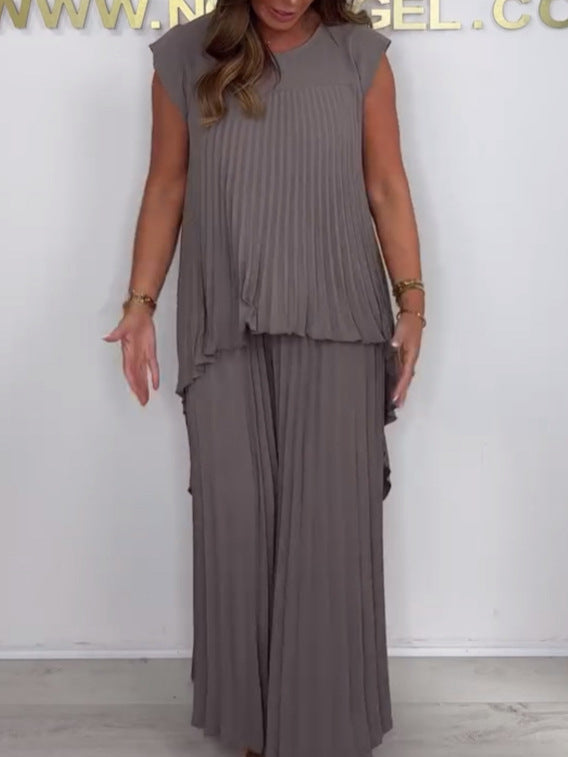 Morie - Elegant Pleated Co-Ord Set