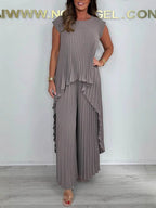 Morie - Elegant Pleated Co-Ord Set