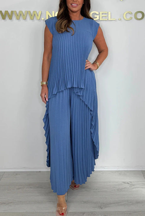 Morie - Elegant Pleated Co-Ord Set