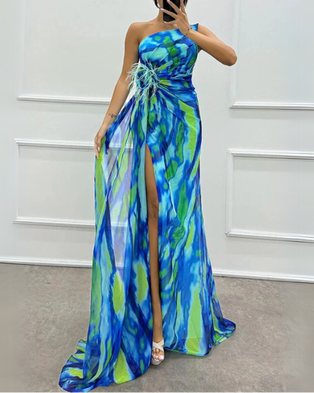 Wendy - Vibrant Draped Dress