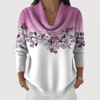 Jennie - Floral Sweater with Soft Neckline