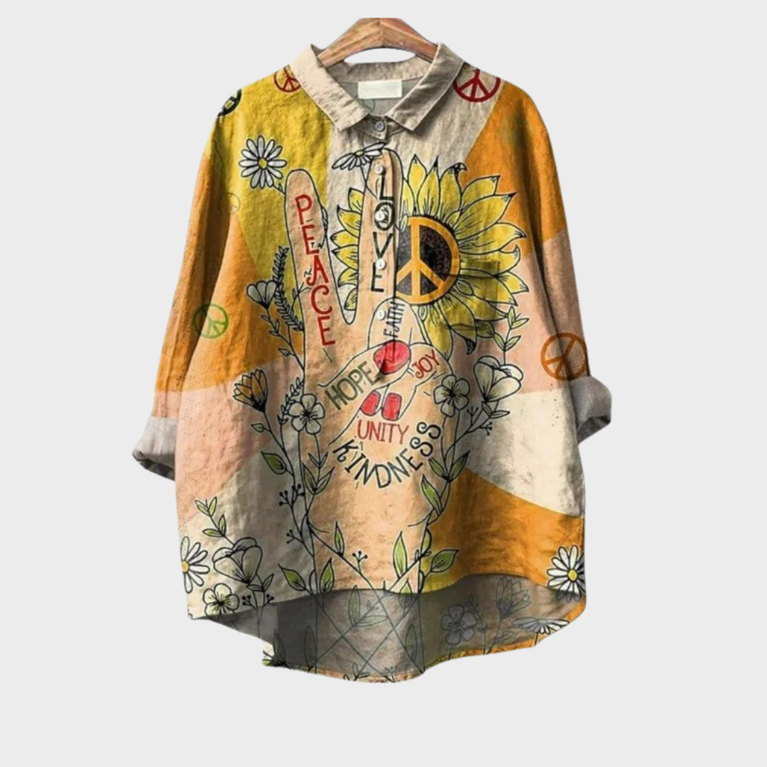 Karyl - Elegant Linen Summer Blouse