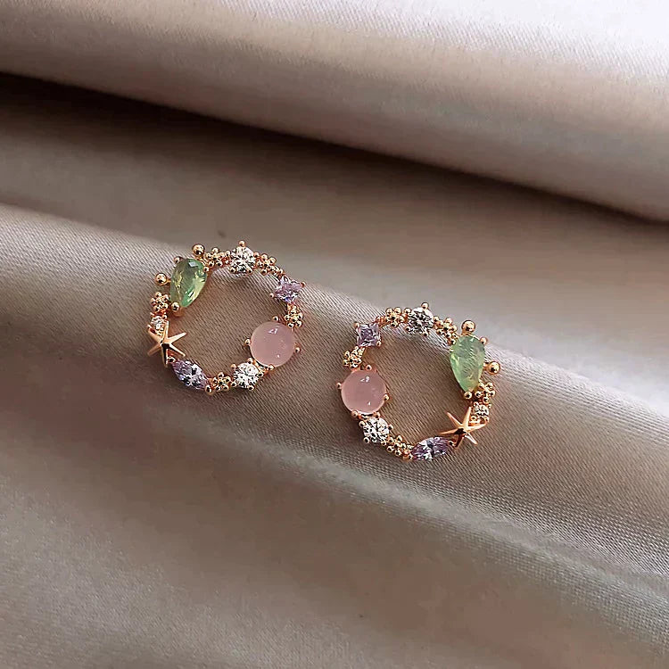 Aubrey - Rose Gold-Tone Crystal Earrings