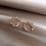 Aubrey - Rose Gold-Tone Crystal Earrings