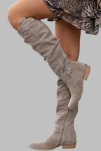 Janika - Vintage Suede Knee-High Boots