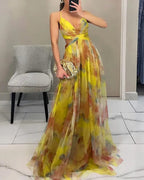 Merida - Floral Chiffon Maxi Dress