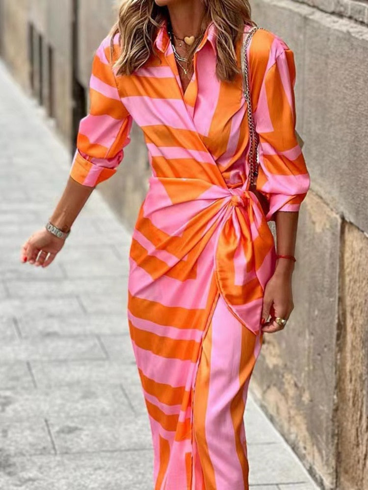 Vina - Printed Wrap Dress