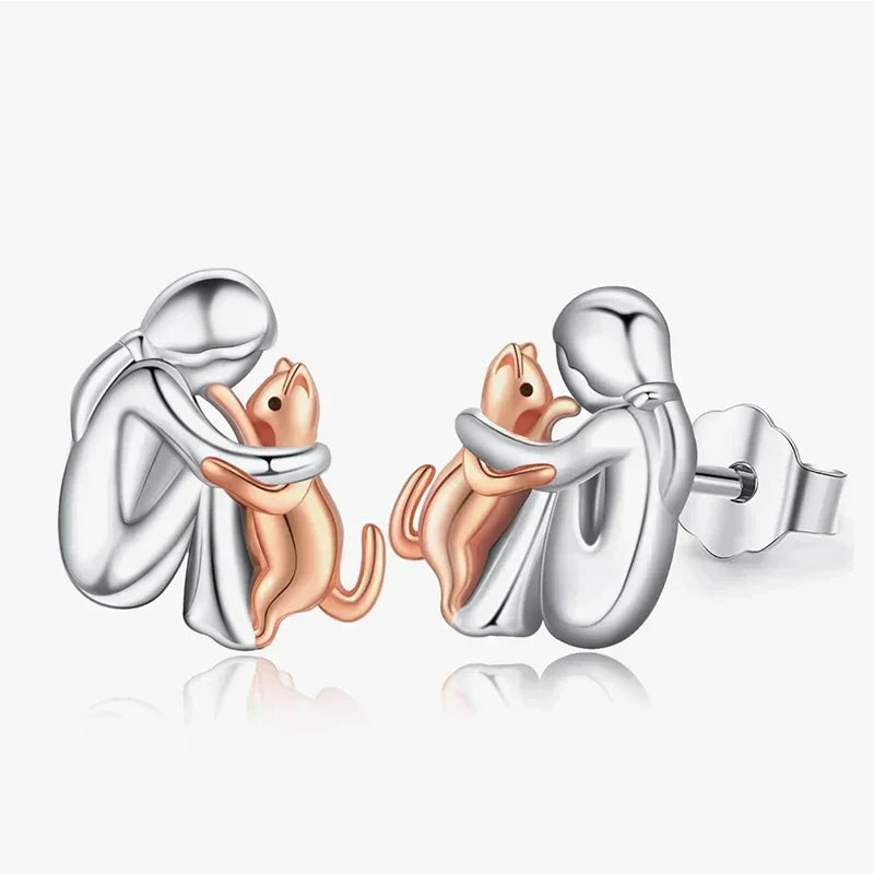 Lucky - Earrings with Cat Charm