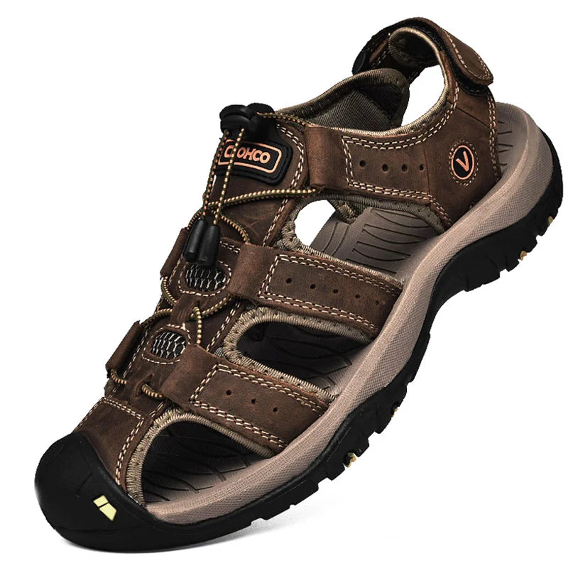 Herbert - Men's Rugged Outdoor Sandals in Brown