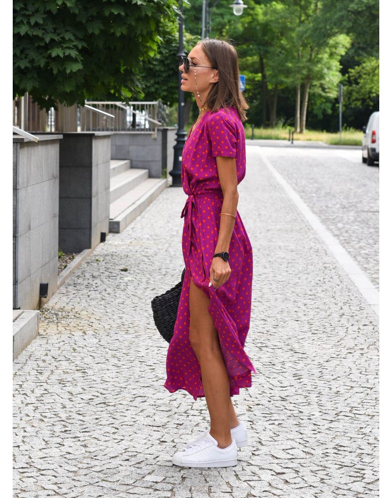 Hailey - Stylish V-Neck Floral Dress