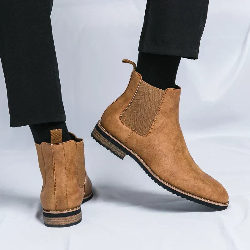 Cosmo - Chelsea Leather-Look Boots