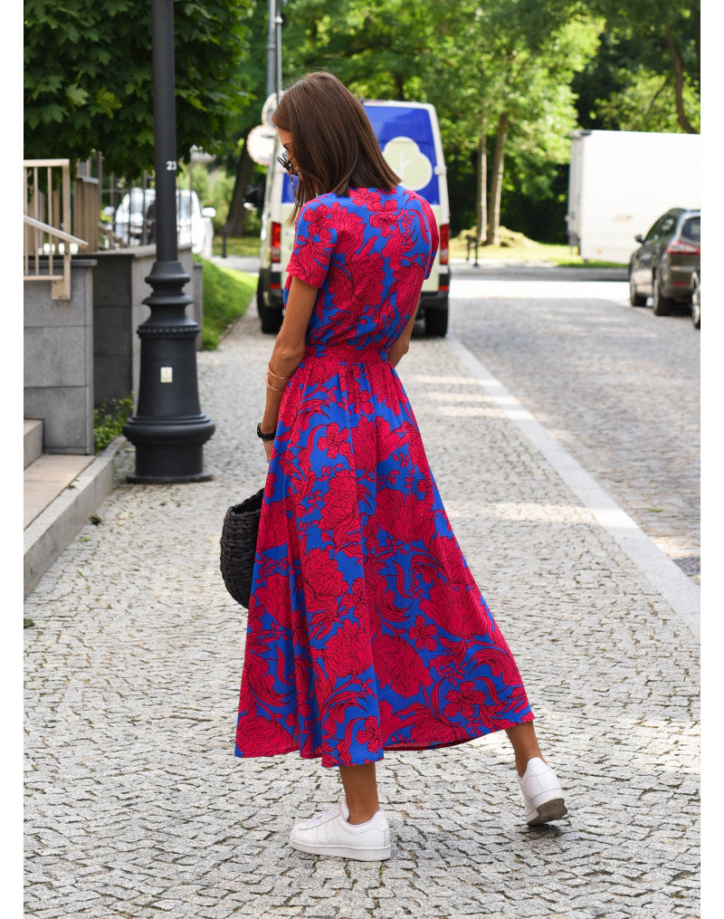 Hailey - Stylish V-Neck Floral Dress