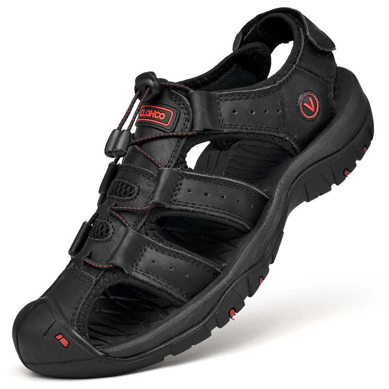 Herbert - Men's Rugged Outdoor Sandals in Black