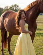 Celene - Satin Midi Dress with Tulle Skirt