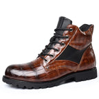Dante - Croc Leather-Look Boots