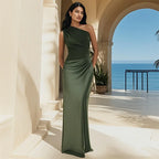 Lara - Maxi Dress with a Guilt in Satin