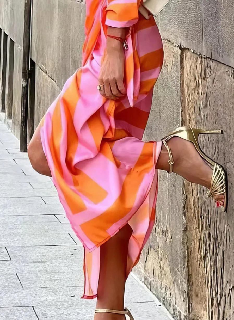 Vina - Printed Wrap Dress