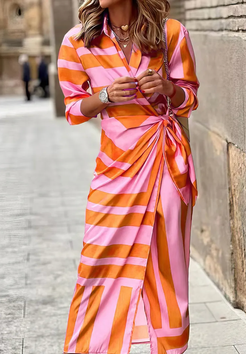 Vina - Printed Wrap Dress