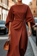 Aya - Elegant Lantern Sleeve Dress