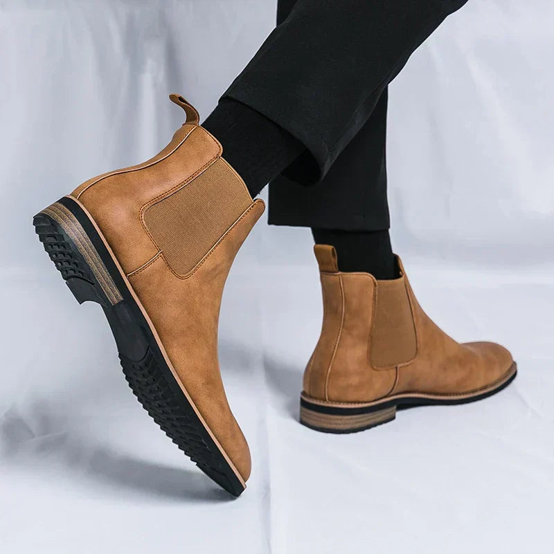 Cosmo - Chelsea Leather-Look Boots