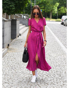 Hailey - Stylish V-Neck Floral Dress