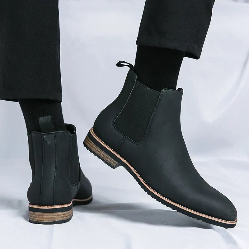 Cosmo - Chelsea Leather-Look Boots
