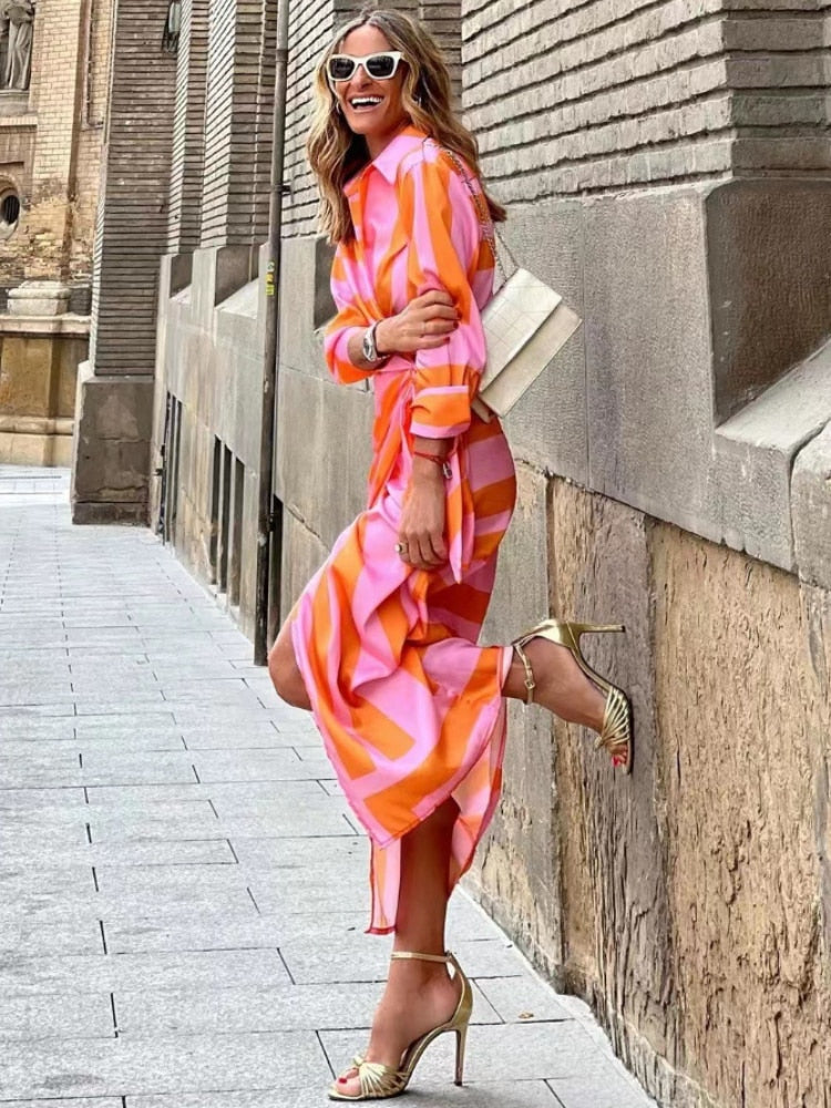 Vina - Printed Wrap Dress
