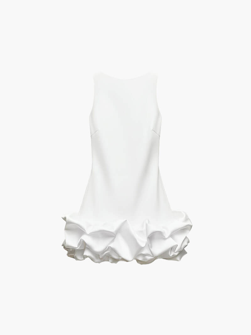 Bailey - Balloon Mini Dress with Open Back