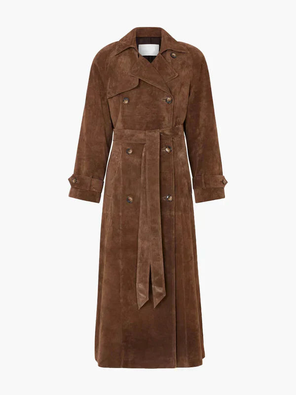 Arizonia - Elegant Suede-Look Trenchcoat