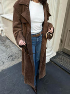 Arizonia - Elegant Suede-Look Trenchcoat
