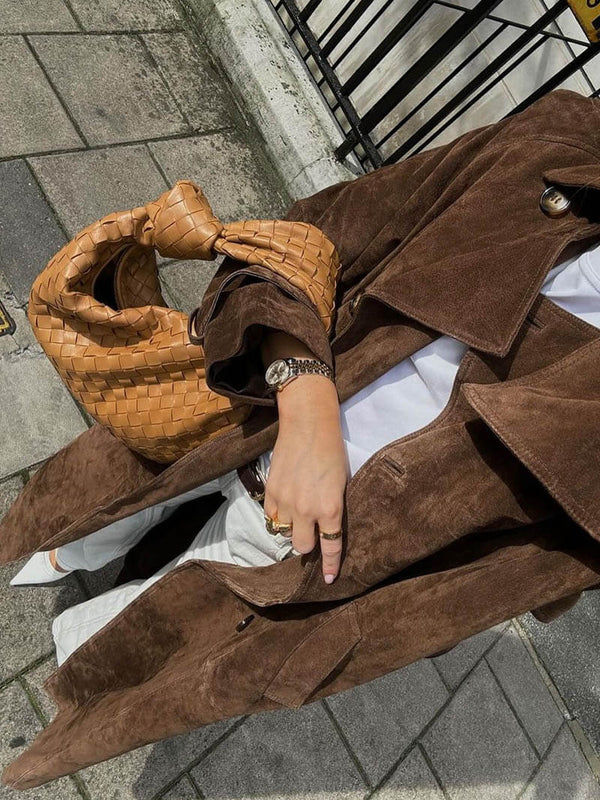 Arizonia - Elegant Suede-Look Trenchcoat