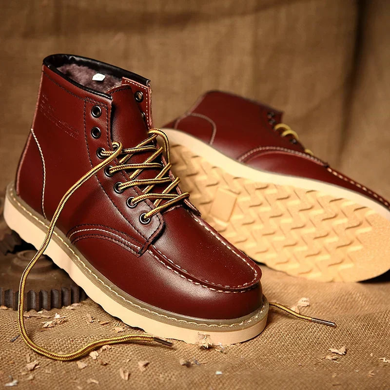 Miller - Retro Leather-Look Boots
