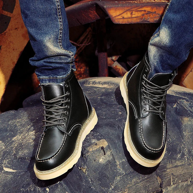 Miller - Retro Leather-Look Boots
