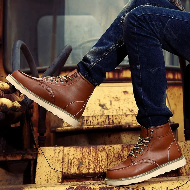 Miller - Retro Leather-Look Boots