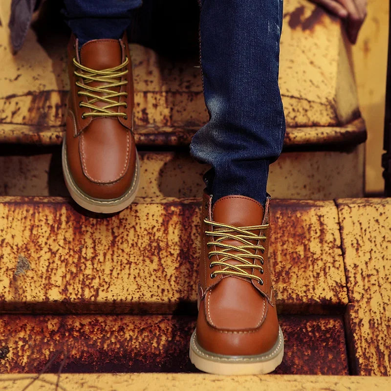 Miller - Retro Leather-Look Boots