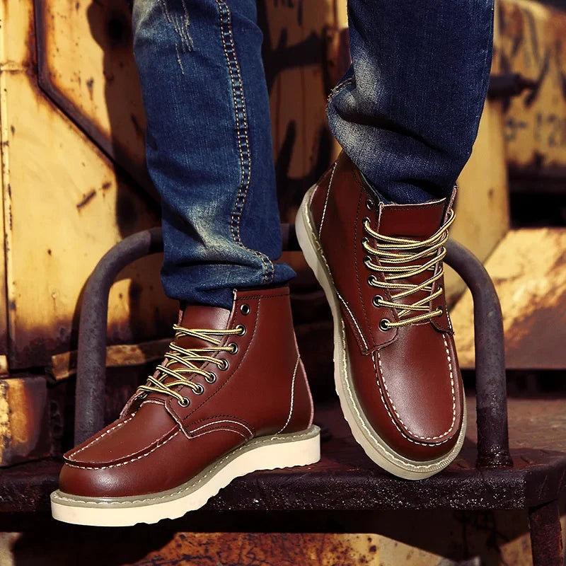 Miller - Retro Leather-Look Boots