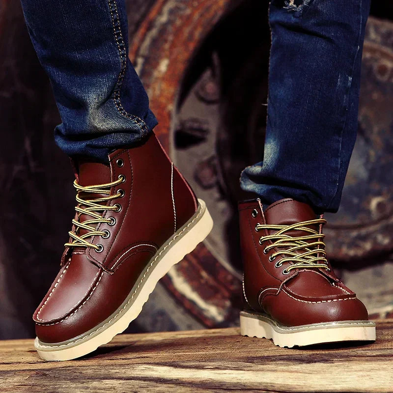 Miller - Retro Leather-Look Boots