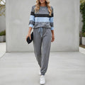 Josephine – Striped Lounge Set With Tapered Fit