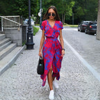 Hailey - Stylish V-Neck Floral Dress