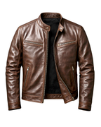 Ronnie - Vintage Leather Jacket with Tailored Fit