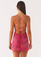 Veron - Sparkling Beaded Mini Dress