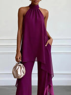 Amelia - Elegant Halter Pants Set