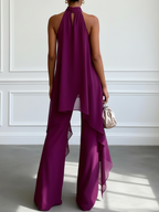 Amelia - Elegant Halter Pants Set